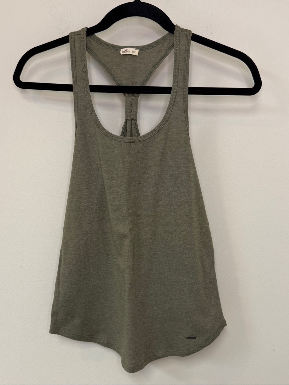 Hollister Co: Women's Olive Green Racerback Tank Top, Size S